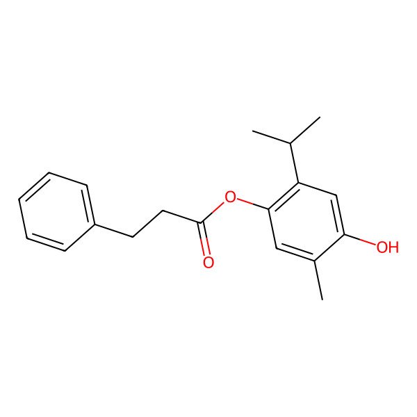 2D Structure of (4-Hydroxy-5-methyl-2-propan-2-ylphenyl) 3-phenylpropanoate