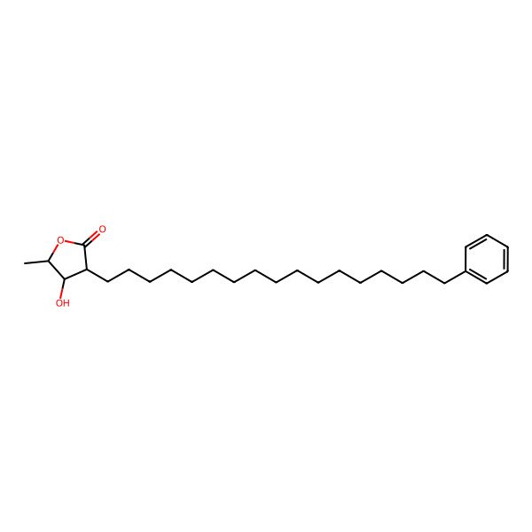 2D Structure of 4-Hydroxy-5-methyl-3-(17-phenylheptadecyl)oxolan-2-one 2D Structure of 4-Hydroxy-5-methyl-3-(17-phenylheptadecyl)oxolan-2-one
