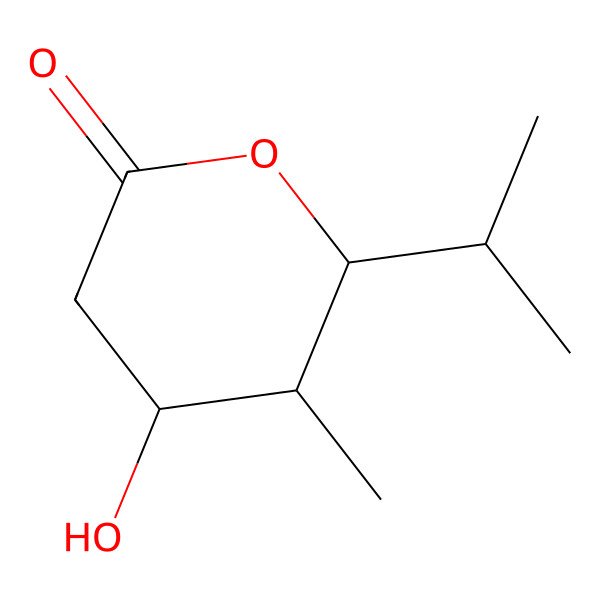 2D Structure of 4-Hydroxy-5-methyl-6-propan-2-yloxan-2-one