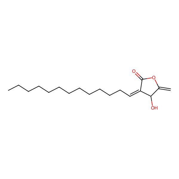 2D Structure of 4-Hydroxy-5-methylidene-3-tridecylideneoxolan-2-one