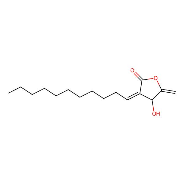 2D Structure of 4-Hydroxy-5-methylidene-3-undecylideneoxolan-2-one