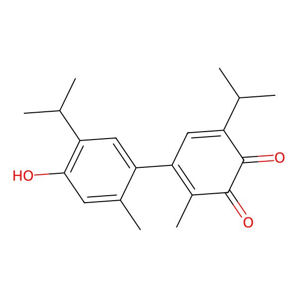 2D Structure of 4'-Hydroxy-5,5'-diisopropyl-2,2'-dimethyl-3,4-biphenylquinone 2D Structure of 4'-Hydroxy-5,5'-diisopropyl-2,2'-dimethyl-3,4-biphenylquinone