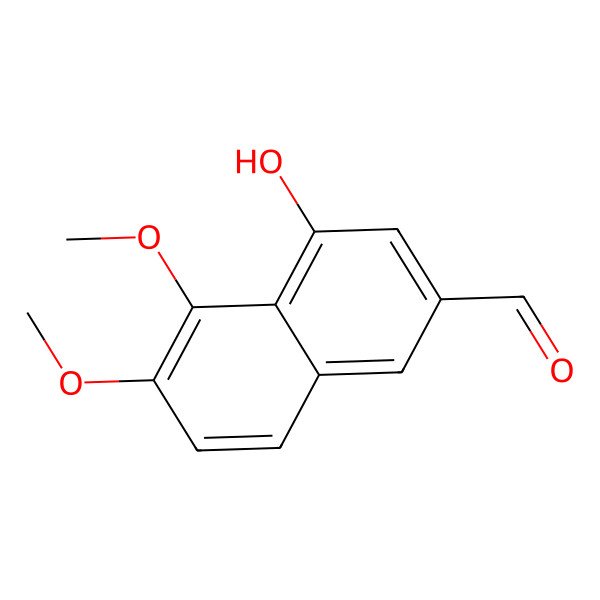 2D Structure of 4-Hydroxy-5,6-dimethoxy-2-naphthaldehyde