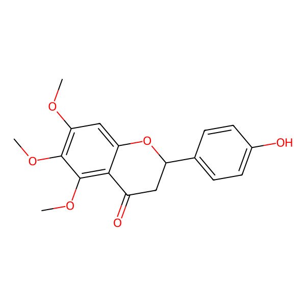 2D Structure of 4'-Hydroxy-5,6,7-trimethoxyflavanone