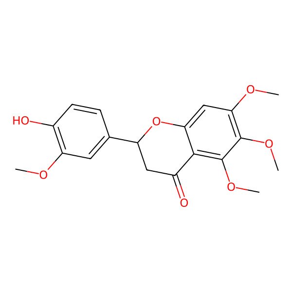 2D Structure of 4-Hydroxy-5,6,7,3'-tetramethoxyflavanone