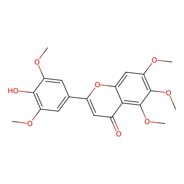 2D Structure of 4'-Hydroxy-5,6,7,3',5'-pentamethoxyflavone