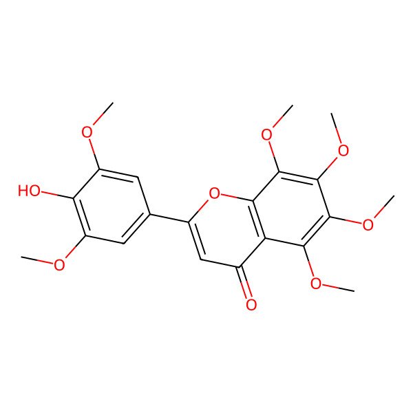 2D Structure of 4'-Hydroxy-5,6,7,8,3',5'-hexamethoxyflavone
