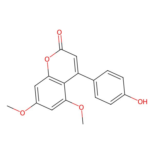 2D Structure of 4'-Hydroxy-5,7-dimethoxy-4-phenylcoumarin