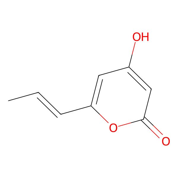 2D Structure of (e)-4-Hydroxy-6-propenyl-2-pyrone