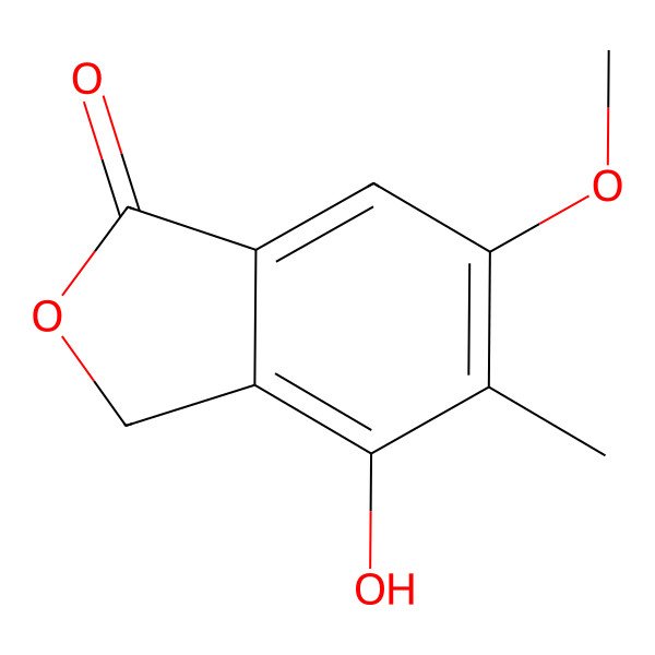 2D Structure of 4-Hydroxy-6-methoxy-5-methyl-1(3H)-isobenzofuranone