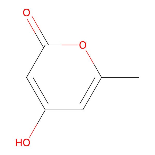 2D Structure of 4-Hydroxy-6-methyl-2-pyrone