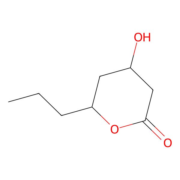 2D Structure of 4-Hydroxy-6-propyloxan-2-one