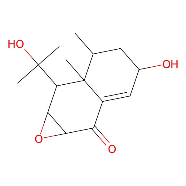 2D Structure of 4-Hydroxy-7-(2-hydroxypropan-2-yl)-6,6a-dimethyl-1a,4,5,6,7,7a-hexahydronaphtho[2,3-b]oxiren-2-one