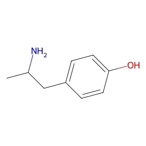 2D Structure of 4-Hydroxy-dextroamphetamine