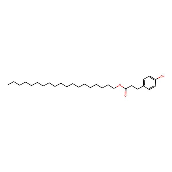 2D Structure of 4-Hydroxybenzenepropionic acid nonadecyl ester 2D Structure of 4-Hydroxybenzenepropionic acid nonadecyl ester