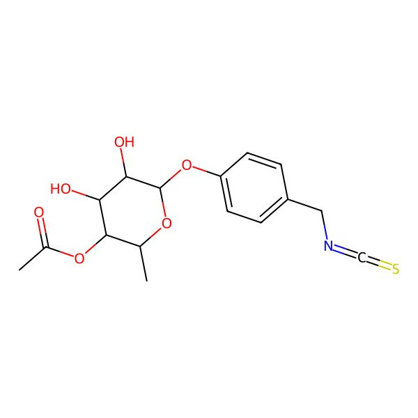 2D Structure of 4-Hydroxybenzyl isothiocyanate 4''-acetylrhamnoside