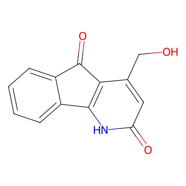 2D Structure of 4-(hydroxymethyl)-1H-indeno[1,2-b]pyridine-2,5-dione