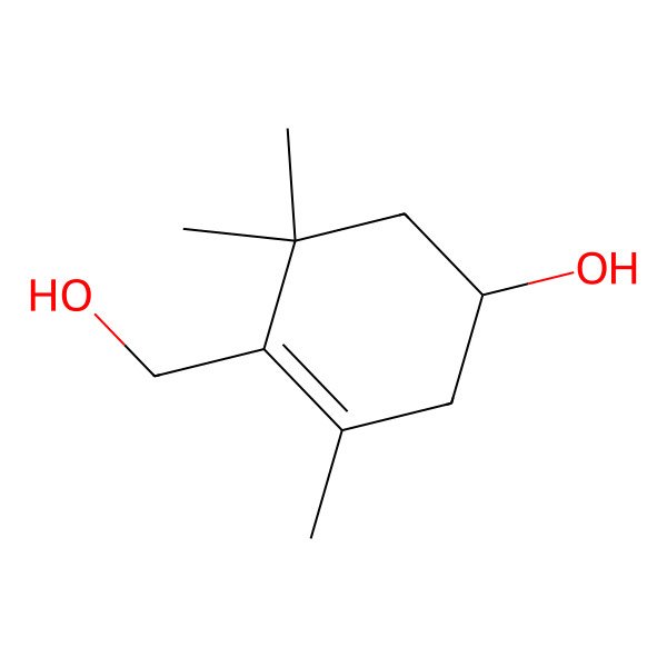 2D Structure of 4-(Hydroxymethyl)-3,5,5-trimethylcyclohex-3-en-1-ol