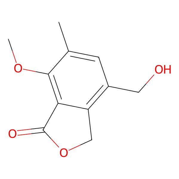 2D Structure of 4-(Hydroxymethyl)-7-methoxy-6-methyl-3H-2-benzofuran-1-one