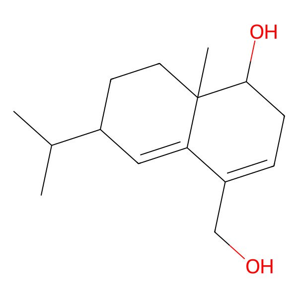 2D Structure of 4-(hydroxymethyl)-8a-methyl-6-propan-2-yl-2,6,7,8-tetrahydro-1H-naphthalen-1-ol