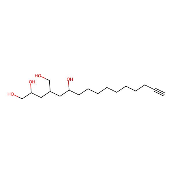 2D Structure of 4-(Hydroxymethyl)hexadec-15-yne-1,2,6-triol 2D Structure of 4-(Hydroxymethyl)hexadec-15-yne-1,2,6-triol
