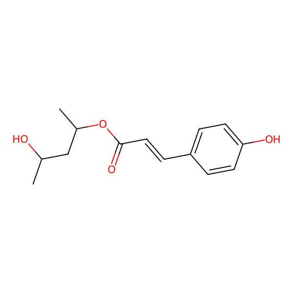 2D Structure of 4-Hydroxypentan-2-yl 3-(4-hydroxyphenyl)prop-2-enoate