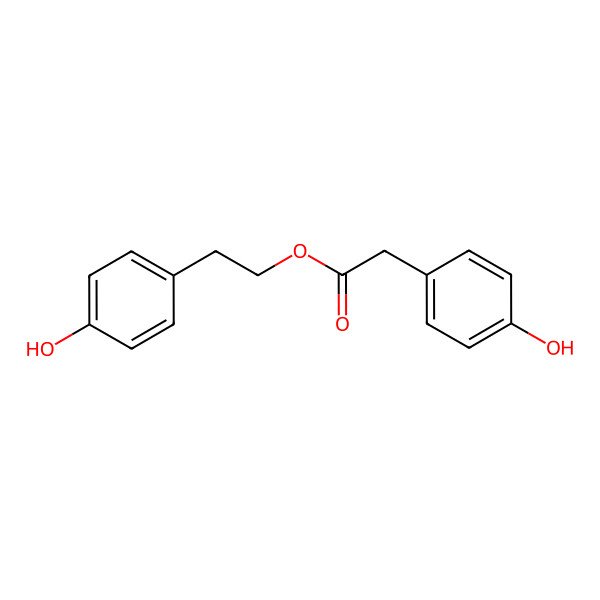 2D Structure of 4-Hydroxyphenethyl 2-(4-hydroxyphenyl)acetate
