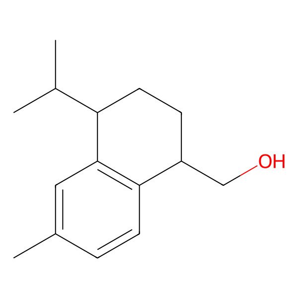 2D Structure of (4-Isopropyl-6-methyl-1,2,3,4-tetrahydronaphthalen-1-yl)methanol