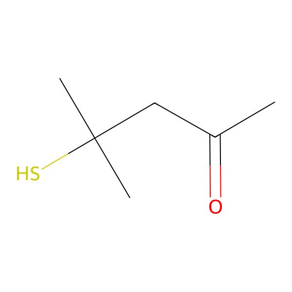 2D Structure of 4-Mercapto-4-methyl-2-pentanone