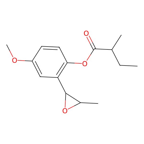 2D Structure of [4-methoxy-2-[(2S,3R)-3-methyloxiran-2-yl]phenyl] (2R)-2-methylbutanoate