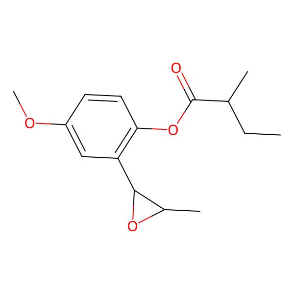 2D Structure of [4-methoxy-2-[(2S,3S)-3-methyloxiran-2-yl]phenyl] (2R)-2-methylbutanoate