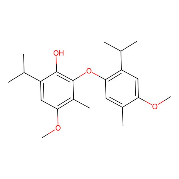 2D Structure of 4-Methoxy-2-(4-methoxy-5-methyl-2-propan-2-ylphenoxy)-3-methyl-6-propan-2-ylphenol