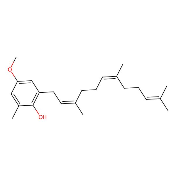 2D Structure of 4-methoxy-2-methyl-6-[(2E,6E)-3,7,11-trimethyldodeca-2,6,10-trienyl]phenol