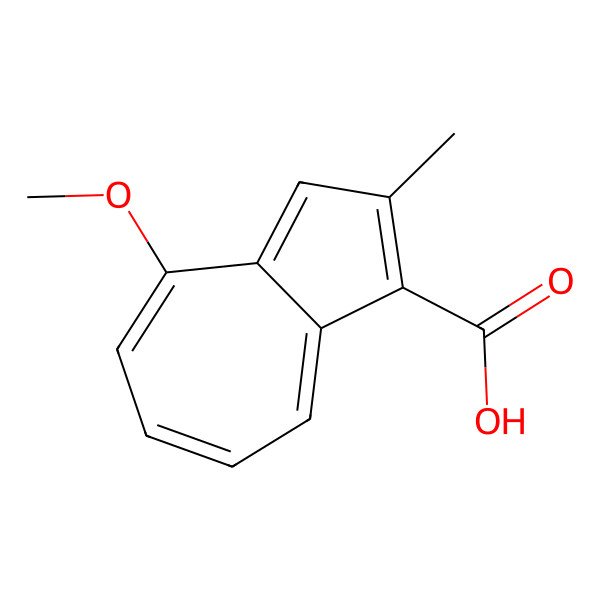 2D Structure of 4-Methoxy-2-methylazulene-1-carboxylic acid