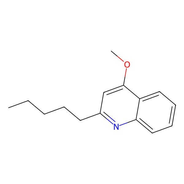 2D Structure of 4-Methoxy-2-pentylquinoline 2D Structure of 4-Methoxy-2-pentylquinoline