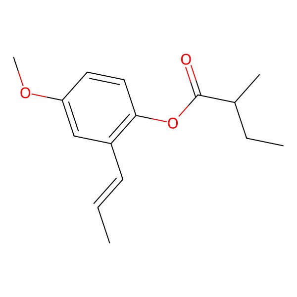 2D Structure of 4-Methoxy-2-(prop-1-en-1-yl)phenyl 2-methylbutanoate
