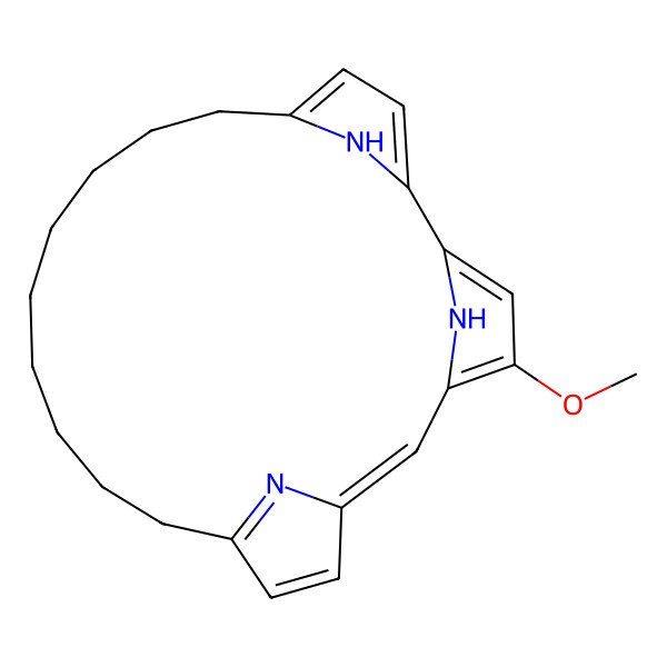 2D Structure of 4-Methoxy-23,24,25-triazatetracyclo[18.2.1.12,5.17,10]pentacosa-1(22),2,4,6,8,10(24),20-heptaene