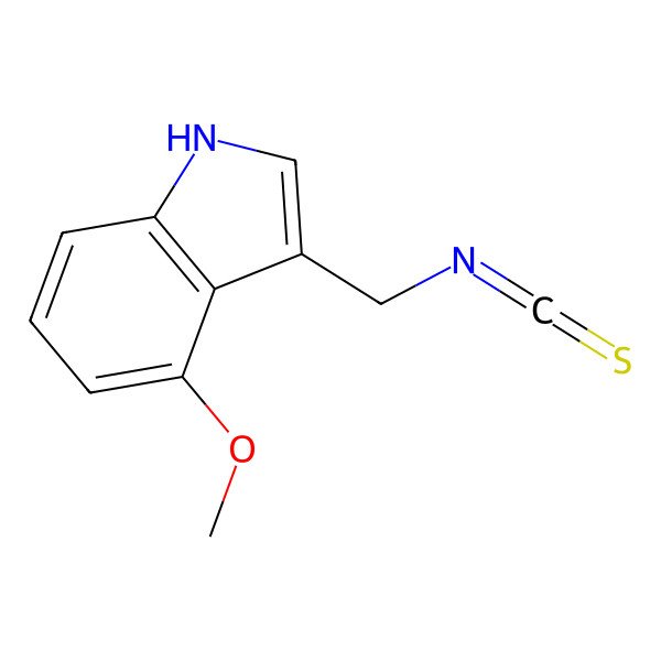 2D Structure of 4-Methoxy-3-indolylmethylisothiocyanate