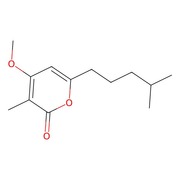 2D Structure of 4-Methoxy-3-methyl-6-(4-methylpentyl)pyran-2-one