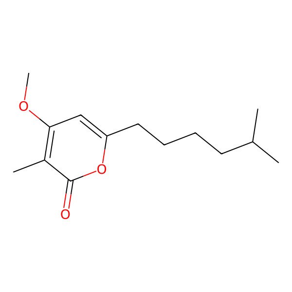 2D Structure of 4-Methoxy-3-methyl-6-(5-methylhexyl)pyran-2-one