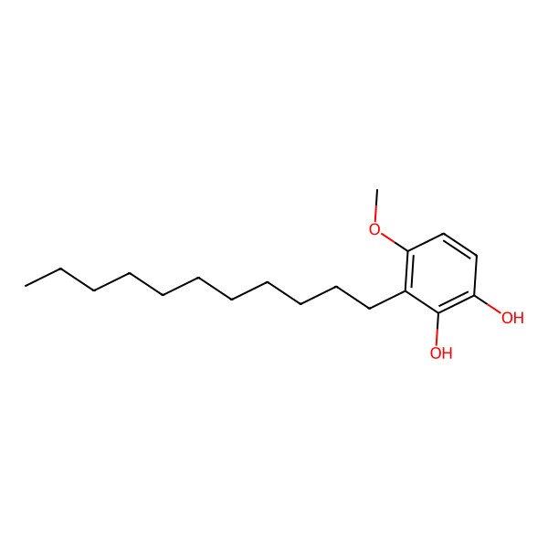 2D Structure of 4-Methoxy-3-undecylbenzene-1,2-diol