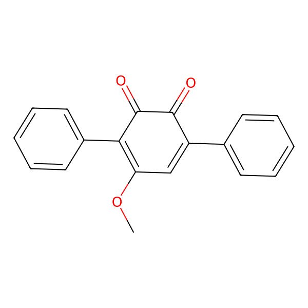 2D Structure of 4-Methoxy-3,6-diphenylcyclohexa-3,5-diene-1,2-dione