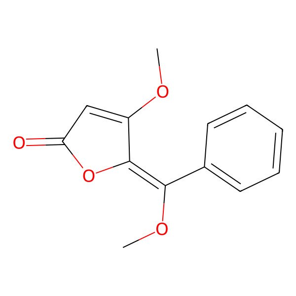 2D Structure of 4-Methoxy-5-[methoxy(phenyl)methylidene]furan-2-one