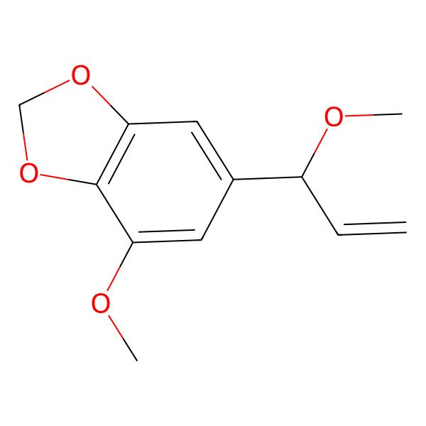2D Structure of 4-methoxy-6-[(1R)-1-methoxyprop-2-enyl]-1,3-benzodioxole