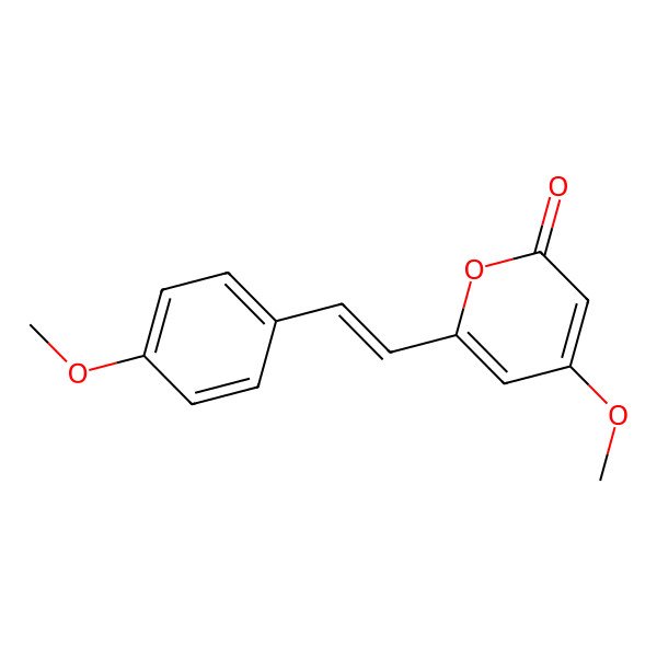 2D Structure of 4-Methoxy-6-[2-(4-methoxyphenyl)ethenyl]-2H-pyran-2-one