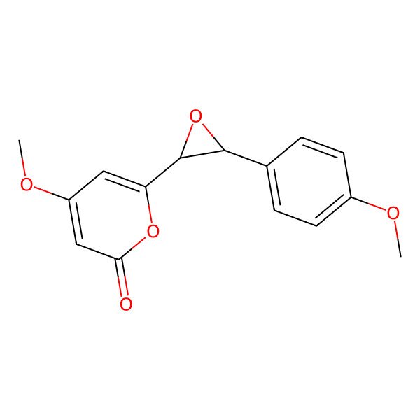 2D Structure of 4-Methoxy-6-[3-(4-methoxyphenyl)oxiran-2-yl]pyran-2-one