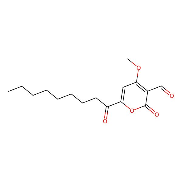 2D Structure of 4-Methoxy-6-nonanoyl-2-oxopyran-3-carbaldehyde