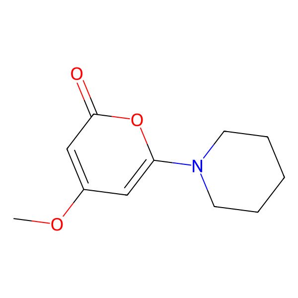 2D Structure of 4-Methoxy-6-piperidin-1-ylpyran-2-one