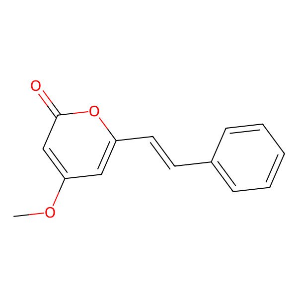 2D Structure of 4-methoxy-6-[(Z)-2-phenylethenyl]pyran-2-one