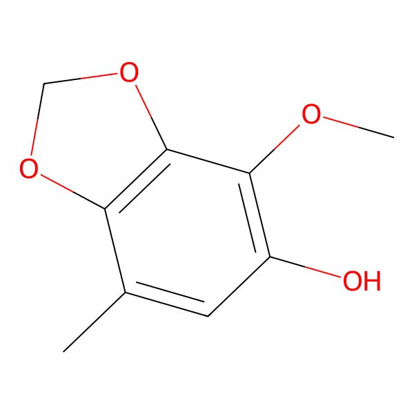 2D Structure of 4-methoxy-7-methylbenzo[d][1,3]dioxol-5-OL